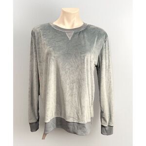 Born Velour  Velvet Top Medium Teal Green‎ Long Sleeve